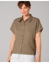 CAMICIA DONNA MANICA CORTA IN CANAPA E LYOCELL