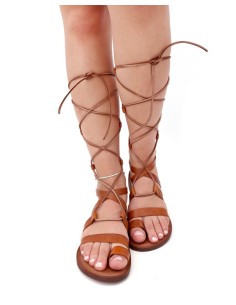 SANDALO CAPRESE DONNA IN PELLE E CUOIO "ARES"