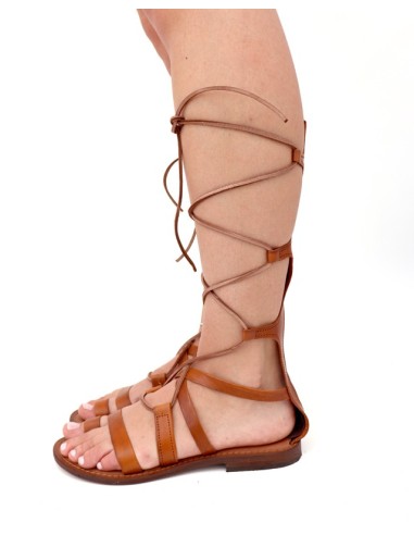 SANDALO CAPRESE DONNA IN PELLE E CUOIO "ARES"