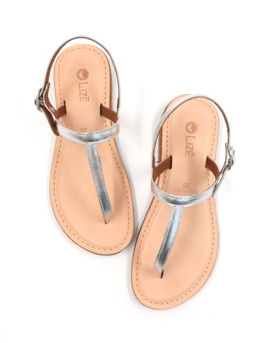 SANDALO CAPRESE INFRADITO DONNA IN PELLE E CUOIO "ERA"