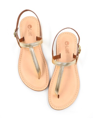 SANDALO CAPRESE INFRADITO DONNA IN PELLE E CUOIO "ERA"