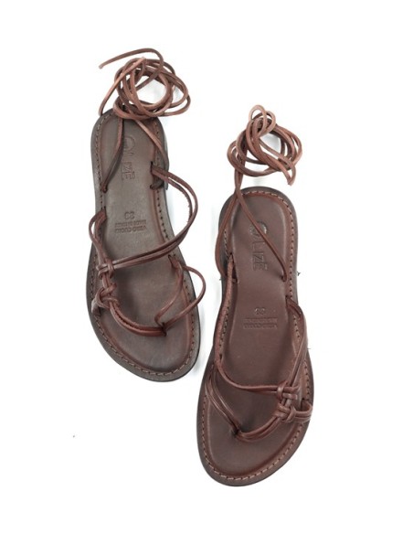 SANDALO CAPRESE DONNA IN PELLE E CUOIO "DEMETRA"