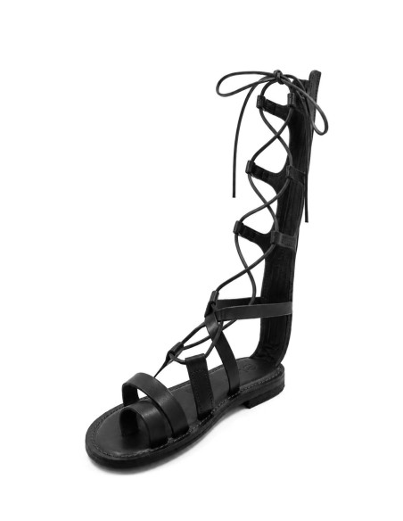 SANDALO CAPRESE DONNA IN PELLE E CUOIO "ARES"
