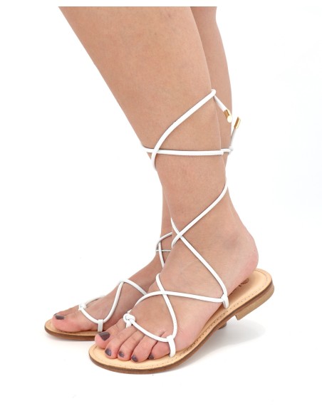 SANDALO CAPRESE INFRADITO DONNA IN PELLE E CUOIO "CALIPSO"