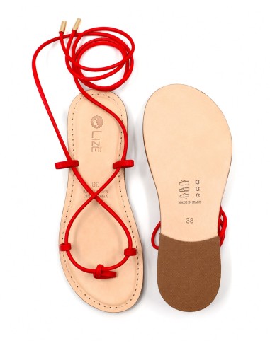 SANDALO CAPRESE INFRADITO DONNA IN PELLE E CUOIO "CALIPSO"