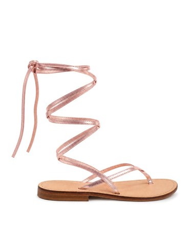 SANDALO CAPRESE INFRADITO DONNA IN PELLE E CUOIO "AFRODITE"