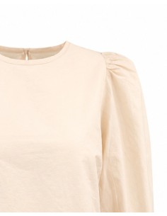 BLUSA RICAMATA A MANICHE LUNGHE IN 100% COTONE BIOLOGICO  "ANANDA" 2