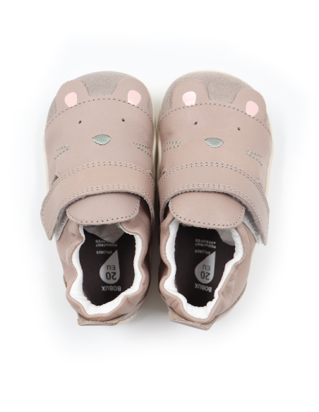 SCARPINE PRIMI PASSI BOBUX XPLORER CRITTERS IN PELLE - TOPOLINO