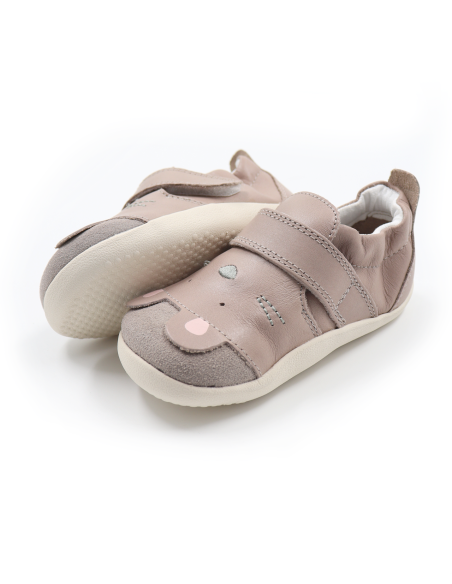 SCARPINE PRIMI PASSI BOBUX XPLORER CRITTERS IN PELLE - TOPOLINO