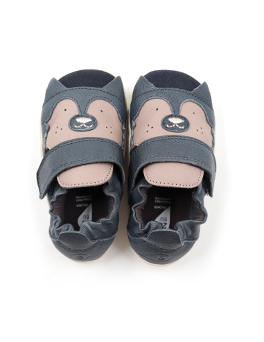 SCARPINE PRIMI PASSI BOBUX XPLORER CRITTERS IN PELLE - LUPETTO