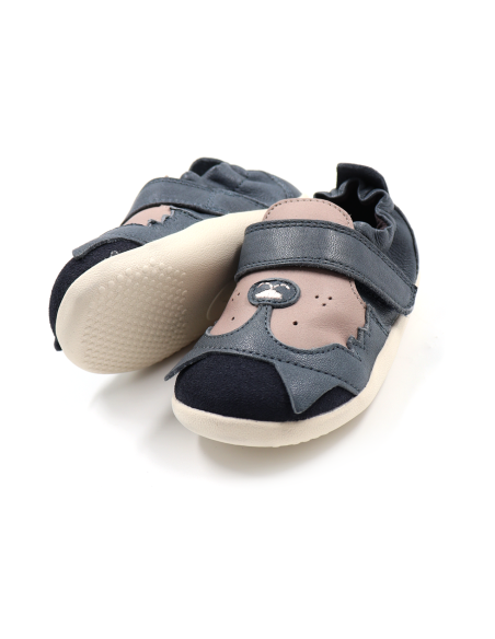 SCARPINE PRIMI PASSI BOBUX XPLORER CRITTERS IN PELLE - LUPETTO