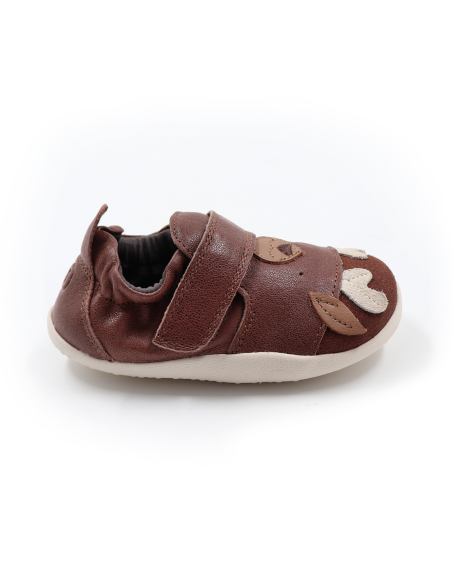SCARPINE PRIMI PASSI BOBUX XPLORER CRITTERS IN PELLE - CERBIATTO