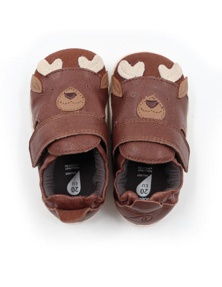 SCARPINE PRIMI PASSI BOBUX XPLORER CRITTERS IN PELLE - CERBIATTO
