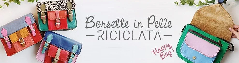 Borse in vera pelle riciclata coloratissime e sostenibili