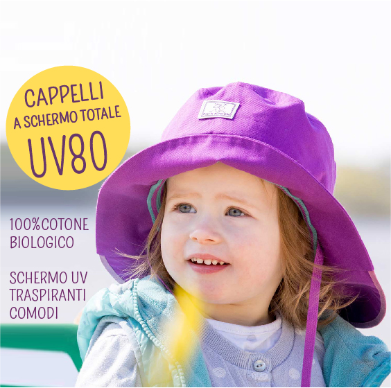 CAPPELLINI BIMBI CON PROTEZIONE UV